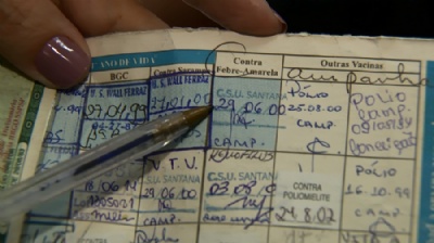 Perdi a carteirinha de vacinao, e agora?   importante ter a carteirina de vacinao, mas  possvel se vacinar sem ela, diz o Mnistrio da Sade. (Foto: Reproduo/ EPTV) 
